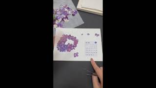 Pressed Flower Calendar2025 New Year CalendarJanuary 押花台历2025新年月历1月 SD 480p [upl. by Emerick]