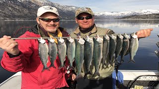 Lake Chelan Winter Kokanee amp Mackinaw Fishing [upl. by Berhley]