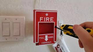 Cerberus Pyrotronics MSI10B20B Siemens Fire Alarm Pull Station Test [upl. by Aekin226]