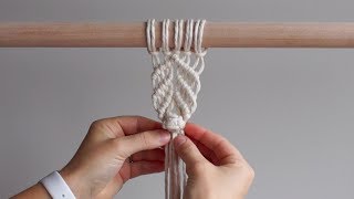 DIY Macrame Tutorial  Berry Knot Pattern [upl. by Anneuq]