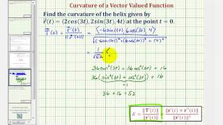 Ex 2B Find the Curvature of a Space Curve Given by a Vector Function No Cross Product [upl. by Aggappera]