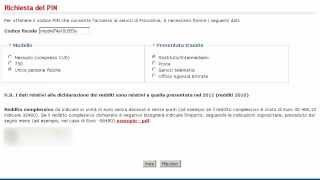 FiscOnline  Richiesta del PIN [upl. by Galan]