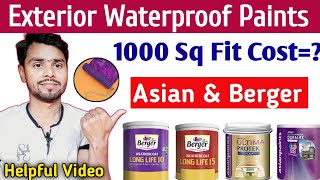 Exterior Wall Waterproof Paints Cost  How To Apply Exterior Waterproof Paints [upl. by Huoh572]