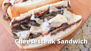 Cheesesteak Sandwich Recipe  Grilled Cheese Steak on PK Grill [upl. by Fleisig113]