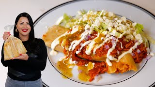 Easy TAMALES Rojos Recipe amp Buttery Masa  Stand Mixer amp Pressure Cooker Recipe  TINGA TAMALES [upl. by Rozella]