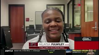 MiLaysia Fulwiley halftime interview [upl. by Conchita]