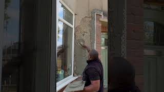 Render repair krend plasterer construction diy [upl. by Dorise450]