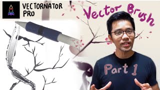 Vectornator Pro Brush tool and native Ai file export using iPad pro 129 inch [upl. by Swee]