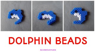 2D Dolphin Beads Tutorial  DIY BEADS  Gantungan Kunci Manik Manik Ikan LumbaLumba 2D [upl. by Ardied]