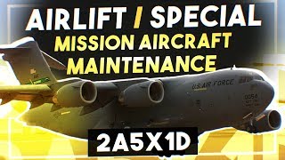 AirliftSpecial Mission Aircraft Maintenance  2A5X1D  Air Force Jobs C17 Crew Chief [upl. by Ayekahs]