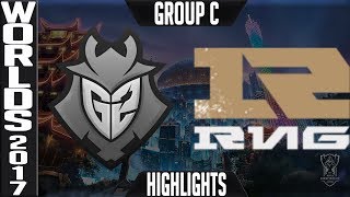 G2 vs RNG Highlights  2017 World Championship Week 2 Group C  G2 Esports vs Royal Never Give Up [upl. by Gorrian]