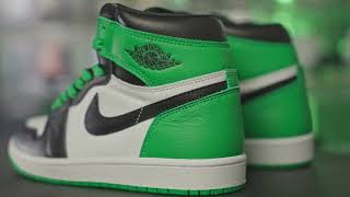 nike air jordan 1 lucky green unboxing [upl. by Unam]