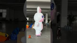 Adult Inflatable Easter Bunny Costume Full Body Rabbit Blow Up suit [upl. by Latsryc]