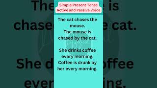 Simple Present Tense Active and Passive voice shorts [upl. by Bissell]