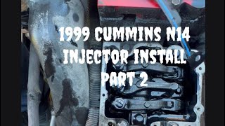 1999 Cummins N14 celect plus injector replacement [upl. by Neenahs]