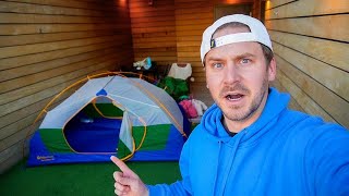 I Stayed in a Hotel Room Designed for Camping  You Won’t Believe This [upl. by Haggi]