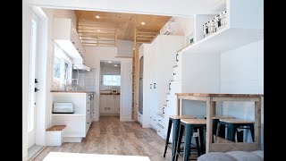 The beautiful Ébène tiny house truly feels warm and brightfull [upl. by Sharos]