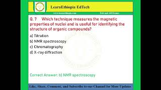 Analytical Chemistry  Model Exit Exam Questions for Chemistry Exit Exam [upl. by Ellissa598]