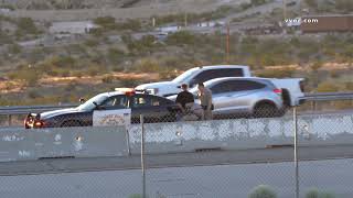 Semi Jackknifed on southbound I15 near Dale Evans Parkway on Friday evening [upl. by Assylem]