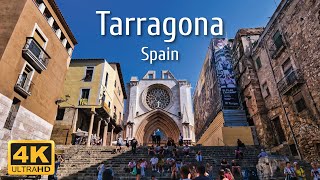 Tarragona  Spain 🇪🇸 SUMMER 2023 4KHDR Walking Tour ▶1 HOUR UNESCO HERITAGE SITE [upl. by Miof Mela]