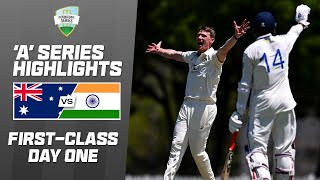 Australia A v India A  Firstclass match one  Day 1 [upl. by Einnahc]