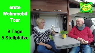 erste Wohnmobil Tour 9 Tage 5 Stellplätze [upl. by Laumas]