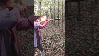 Shooting a M1717 Flintlock at steel target flintlock blackpowder history frontier longhunter [upl. by Sokem236]