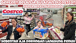 COSTCO BELANJA BULANAN GERCEP DI WHOLESALE SETROLI PENUH ATAS BAWAH  HARGA BERAS MURAH DISINI [upl. by Neelyhtak]