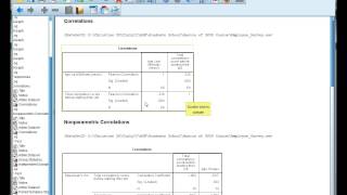 Interpret SPSS output for correlations Pearsons r [upl. by Aretse514]