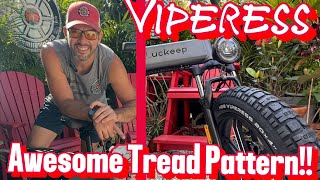 Luckeep  X1  Heavy Duty Aftermarket Tire Install VIPERESS eBike Tires have a Great Tread Pattern [upl. by Ahsote]