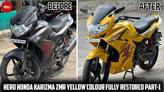 Hero Honda Karizma ZMR Yellow Colour Fully Restored Part1 KARRY4EVER [upl. by Connors]