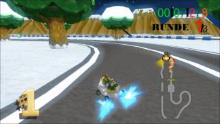 MKWii HD Custom Track  Snow Course made by Putinas RC1 [upl. by Etnuaed]