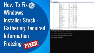 ✅ How To Fix Windows Installer Stuck  Gathering Required Information Freezing 2021 [upl. by Auof]