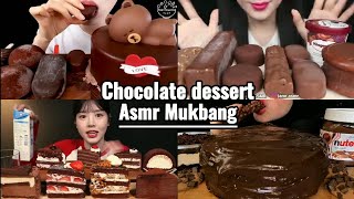 Sweet food⁉️ Asmr Mukbang chocolate dessert  Mukbang compilation asmr mukbang food trending [upl. by Jandel]