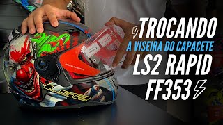 Tutorial Como trocar a viseira do Capacete LS2 Rapid FF353  Grid Motors [upl. by Goeselt]