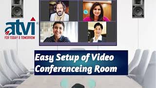 Video Conference Setup By ATVI PTZ Camera Interactive Flat Panel Speaker amp Mic [upl. by Severn]