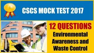 CSCS 2016  Environmental Awareness and Waste Control [upl. by Wrennie]