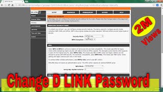 How to change DLink WiFi password [upl. by Beera]