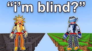 Minecraft PARKOUR but We’re BLIND [upl. by Prudy]