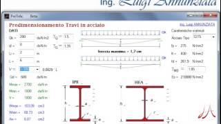 predimensionamento travi acciaio [upl. by Pascia326]