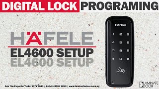 Programming for Hafele Digital Gate Lock ER4600  Laminate Door Singapore [upl. by Moffit]