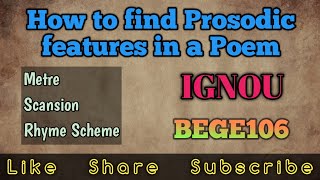 Prosody  How to find Prosodic features  IGNOU  BEGE106  MyStudyTime [upl. by Aikimat]