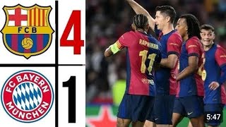 Barcelona 🆚 Bayern Munich 41 All Extended Highlights And Goals [upl. by Enileuqcaj]