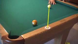 Pool and billiards drill for aiming shallowangle onerail kick shots from VEPP IV NV C13 [upl. by Bond]