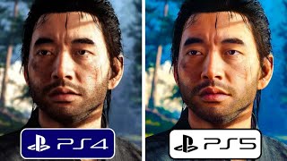 Ghost of Tsushima PS4 vs PS5 Graphics Comparison [upl. by Llibyc]