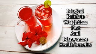 Hibiscus Tea  Hibiscus refreshing Drink  hibiscustea weightlossdrink healthydrink [upl. by Sidnala]