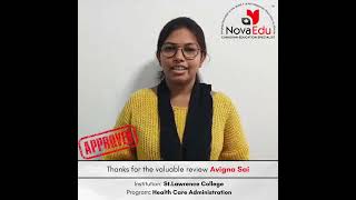 Avigna Sai  Canada Student Visa Approved  Study in Canada [upl. by Sallad]