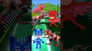 PJ Masks  Romeo 🆚 CatBoy 🆚 Gekko 🆚 Owlette X Dance Song Tiles Hop EDM Rush shorts [upl. by Hay]