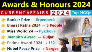 Awards amp Honours 2024 Current Affairs  Sports amp Film Awards Current Affairs 2024  पुरुष्कार 2024 [upl. by Oletha]