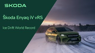 Škoda Enyaq iV vRS  Ice Drift World Record [upl. by Ilil291]